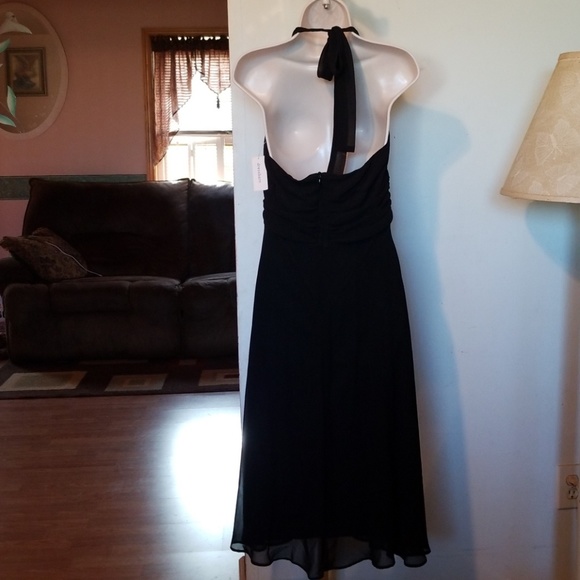 <Dress Barn> Halter Cocktail Party Dress, Black - Picture 3 of 7